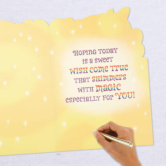 16" Birthday Magic Unicorn Jumbo Birthday Card, , large image number 6