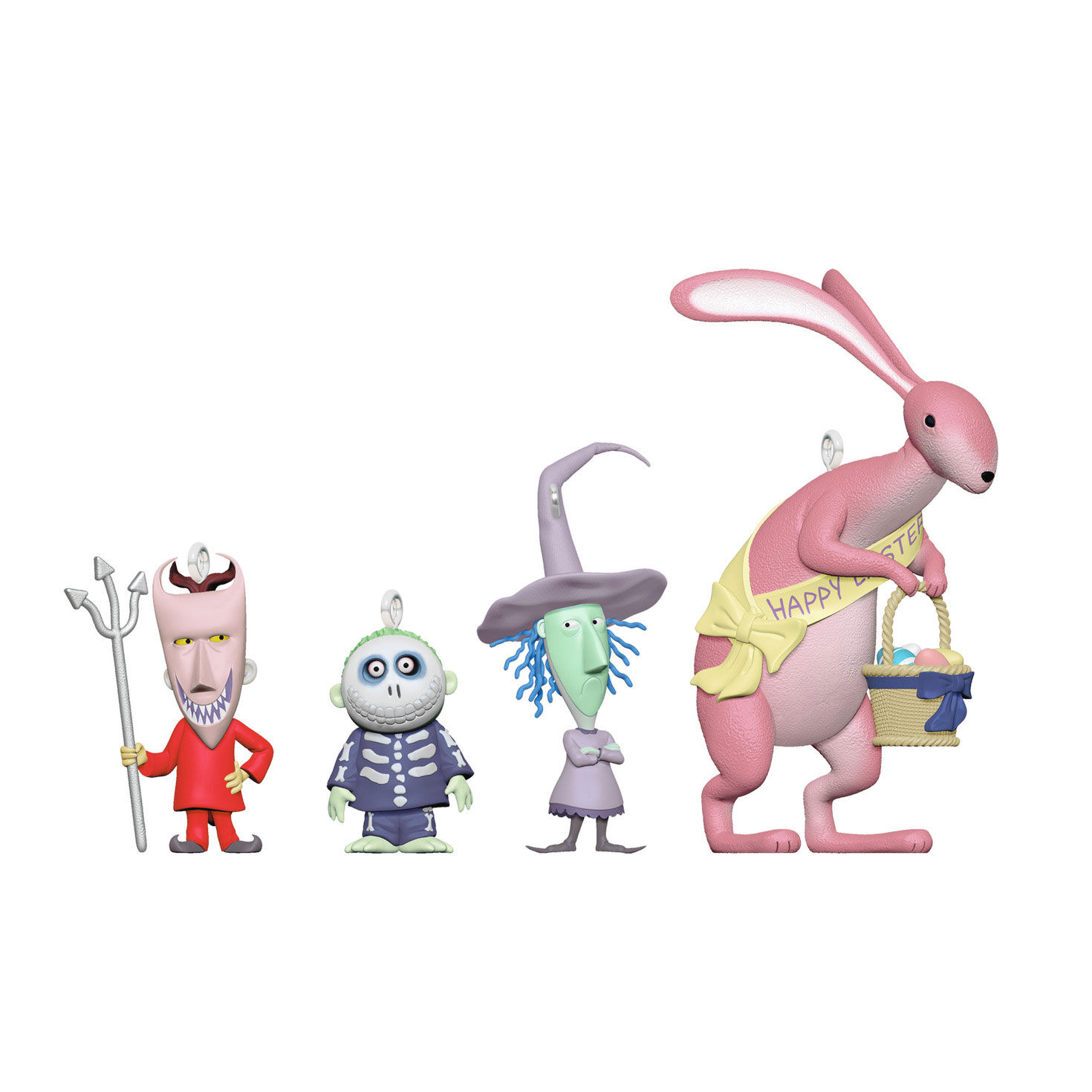 Disney Tim Burton's The Nightmare Before Christmas Citizens of Halloween Town Collection 2 Ornaments, Set of 4