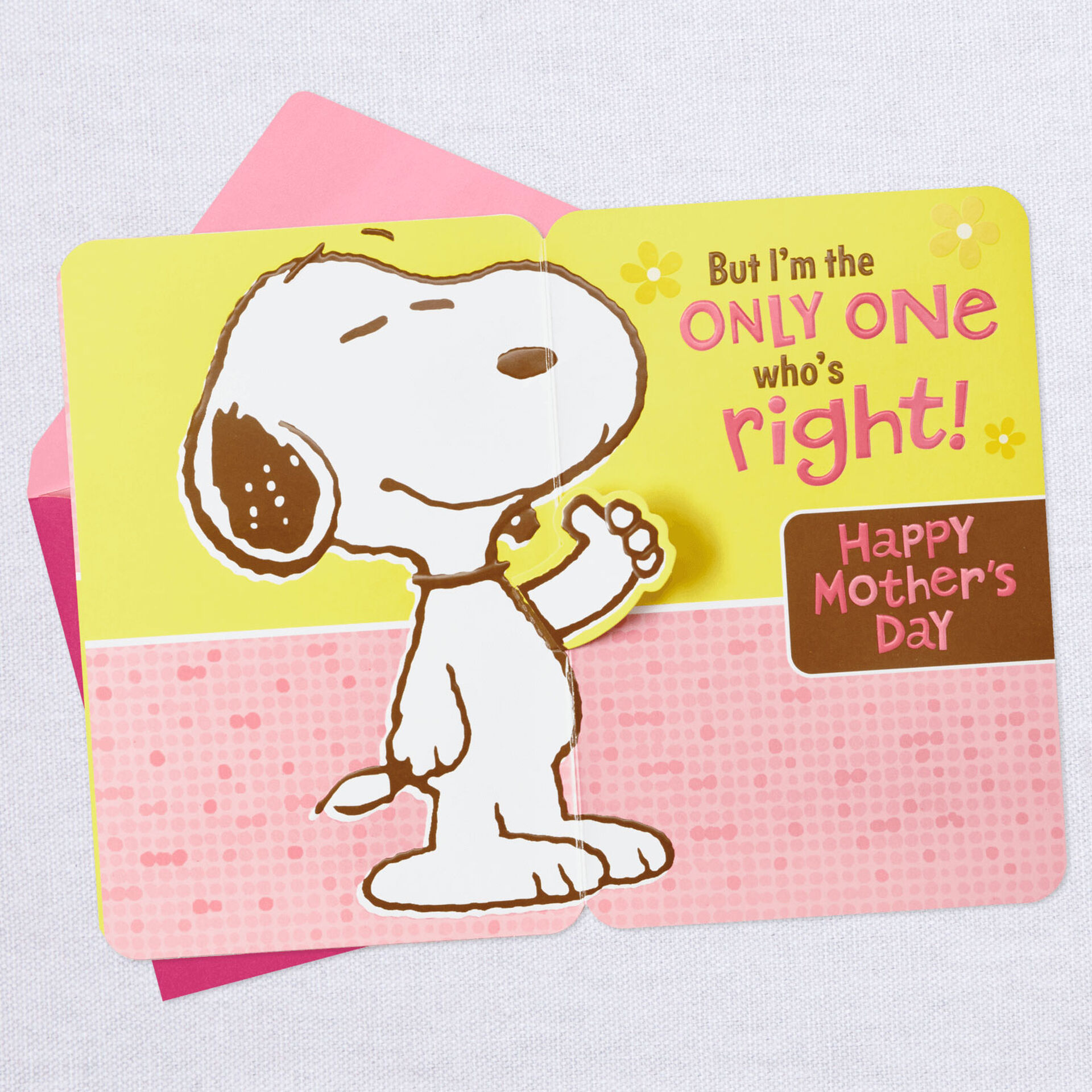 Peanuts® Snoopy Funny PopUp Mother's Day Card for Mom From Son