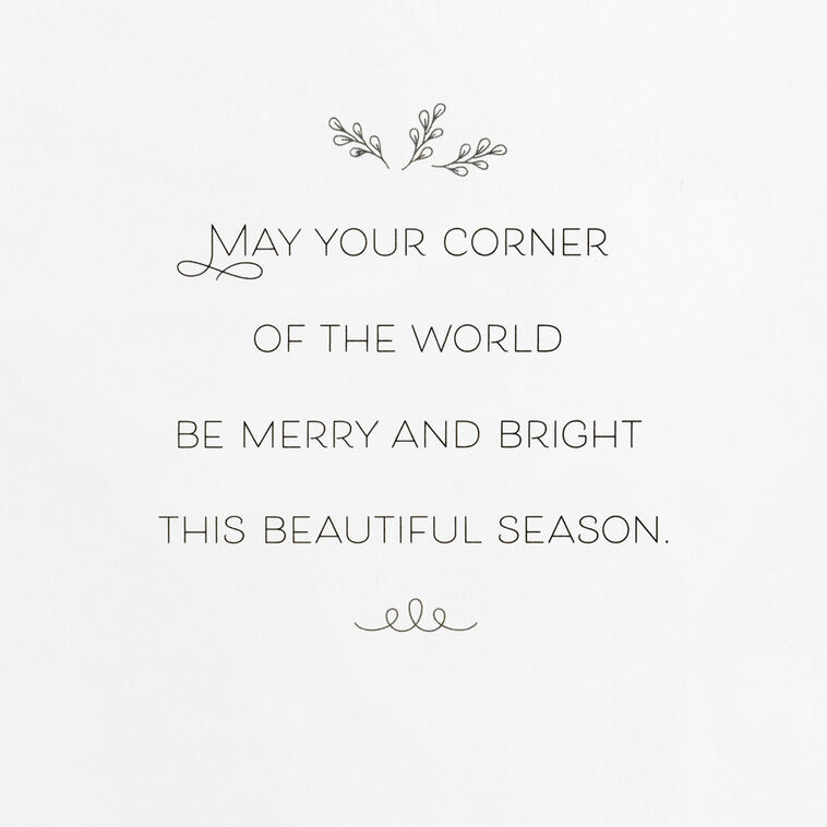 Flower Ornament Red and Green Boxed Christmas Cards Sentiment Detail image number 4