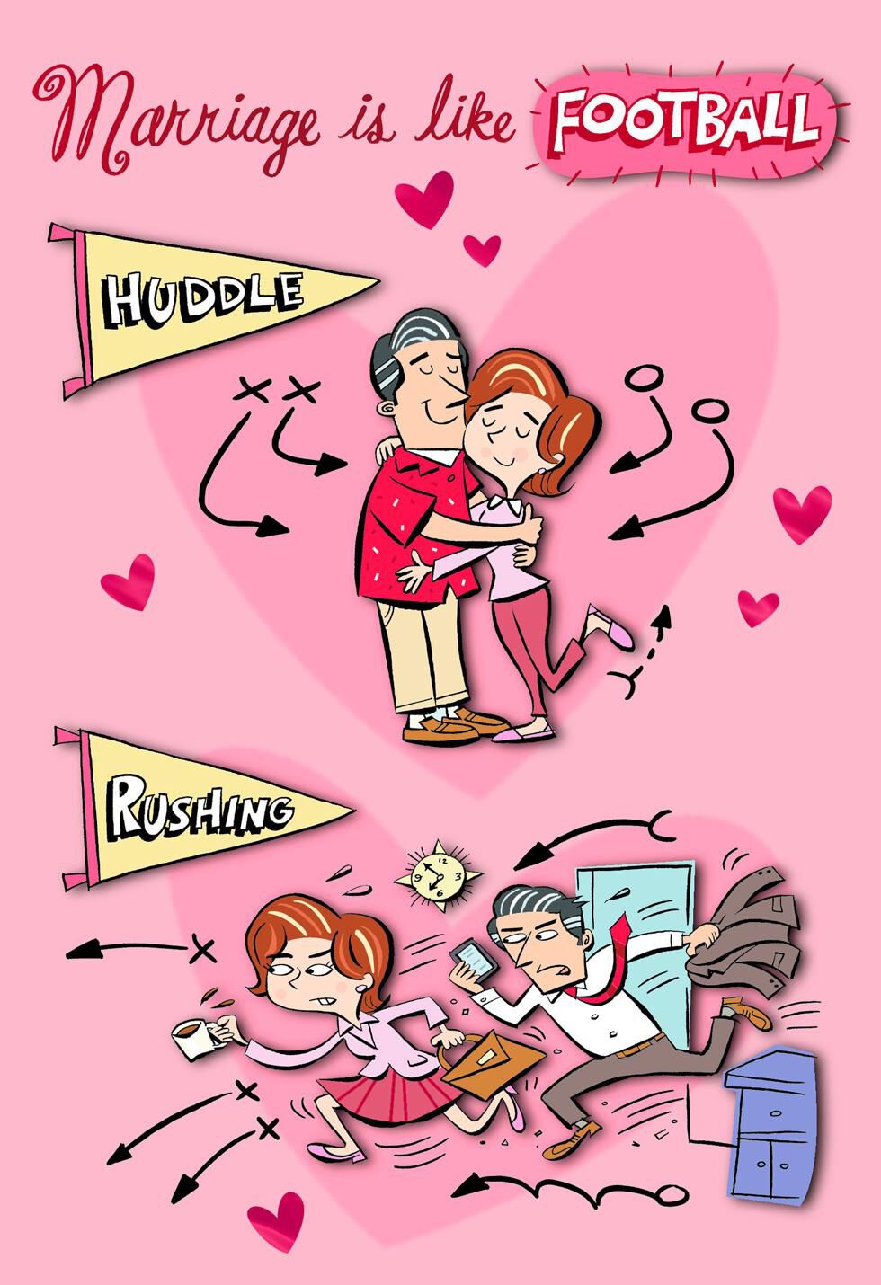 Marriage Is Like Football Valentine's Day Card