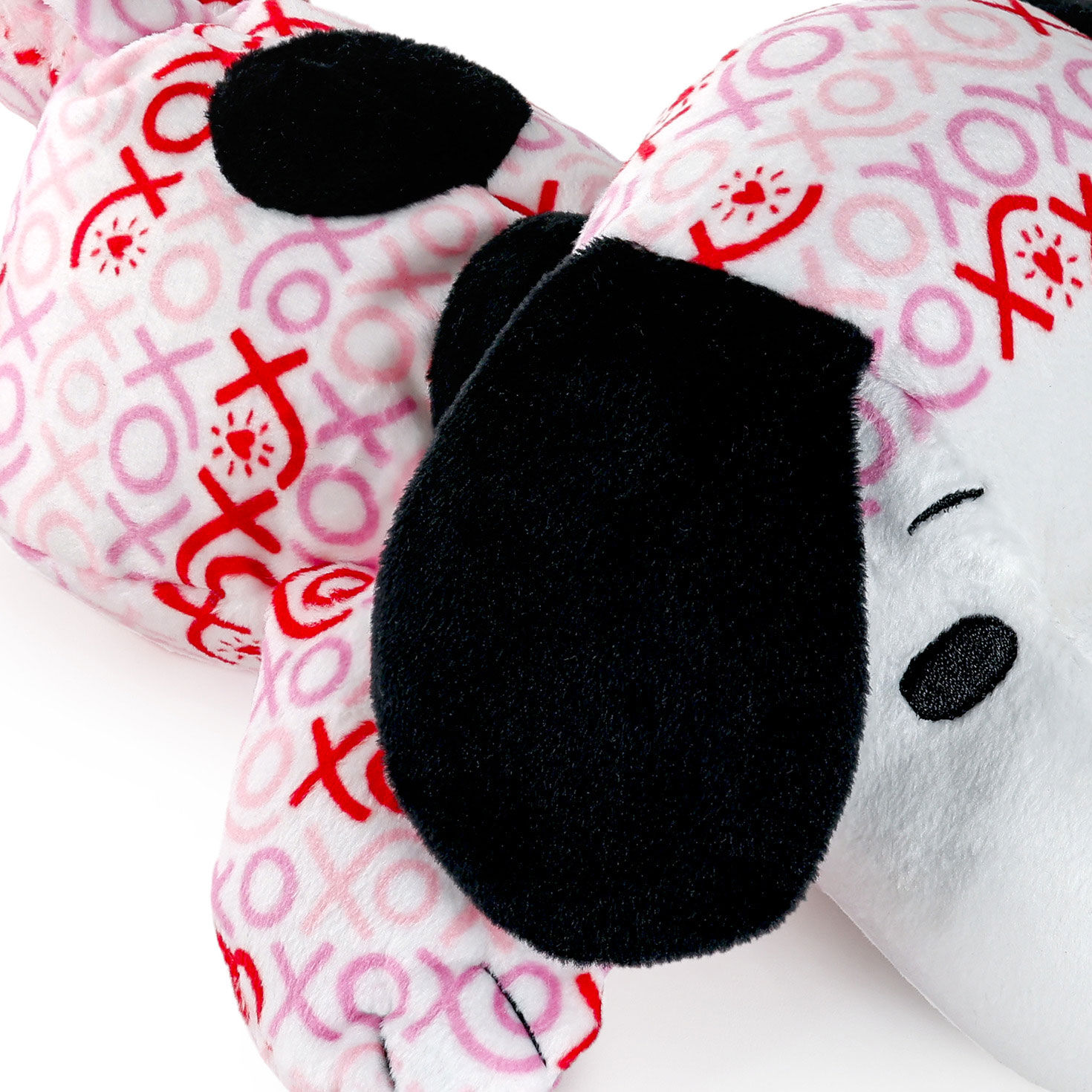 Peanuts&reg; XOXO Floppy Snoopy Plush upclose view image number 4