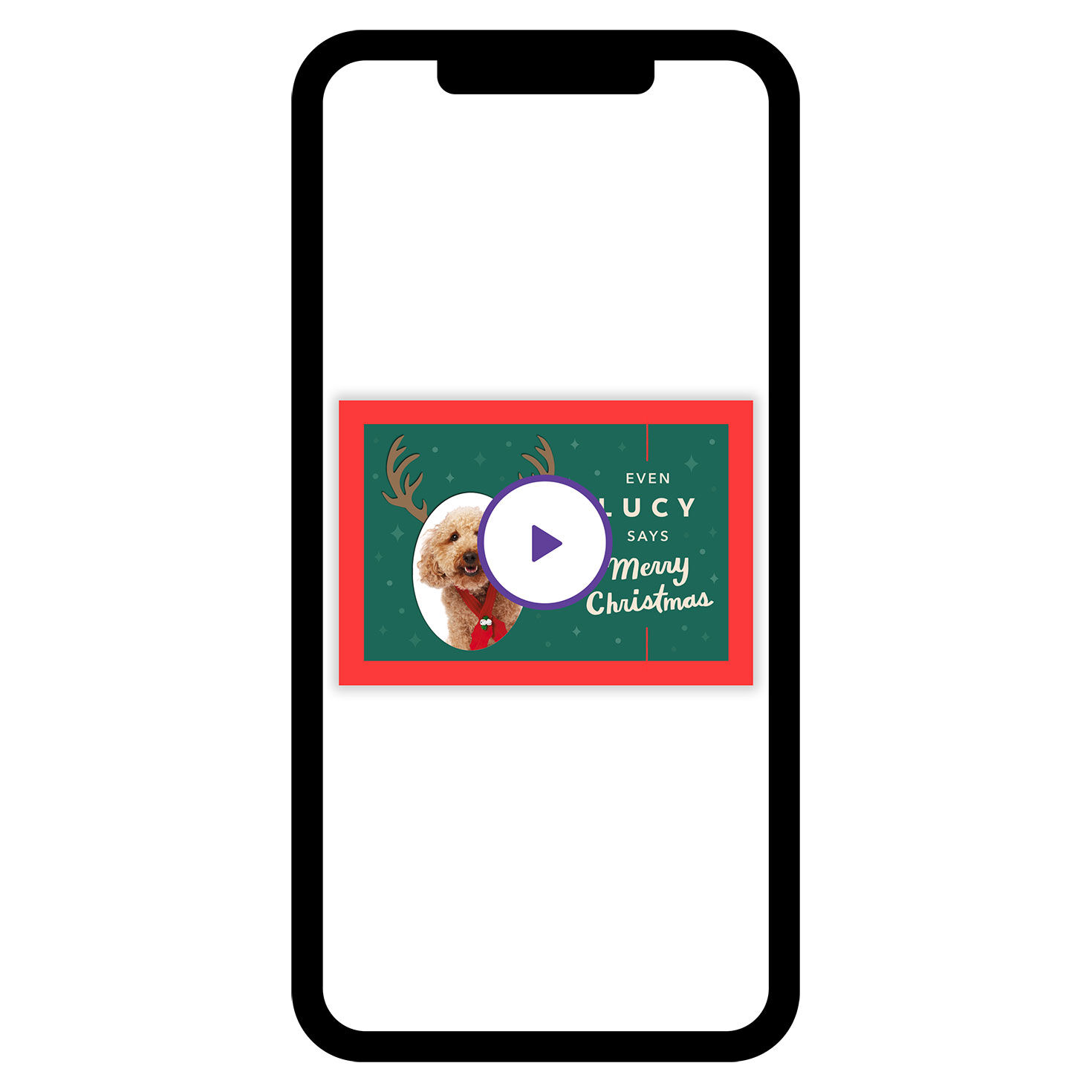 Reindeer Face Christmas eCard From Pet