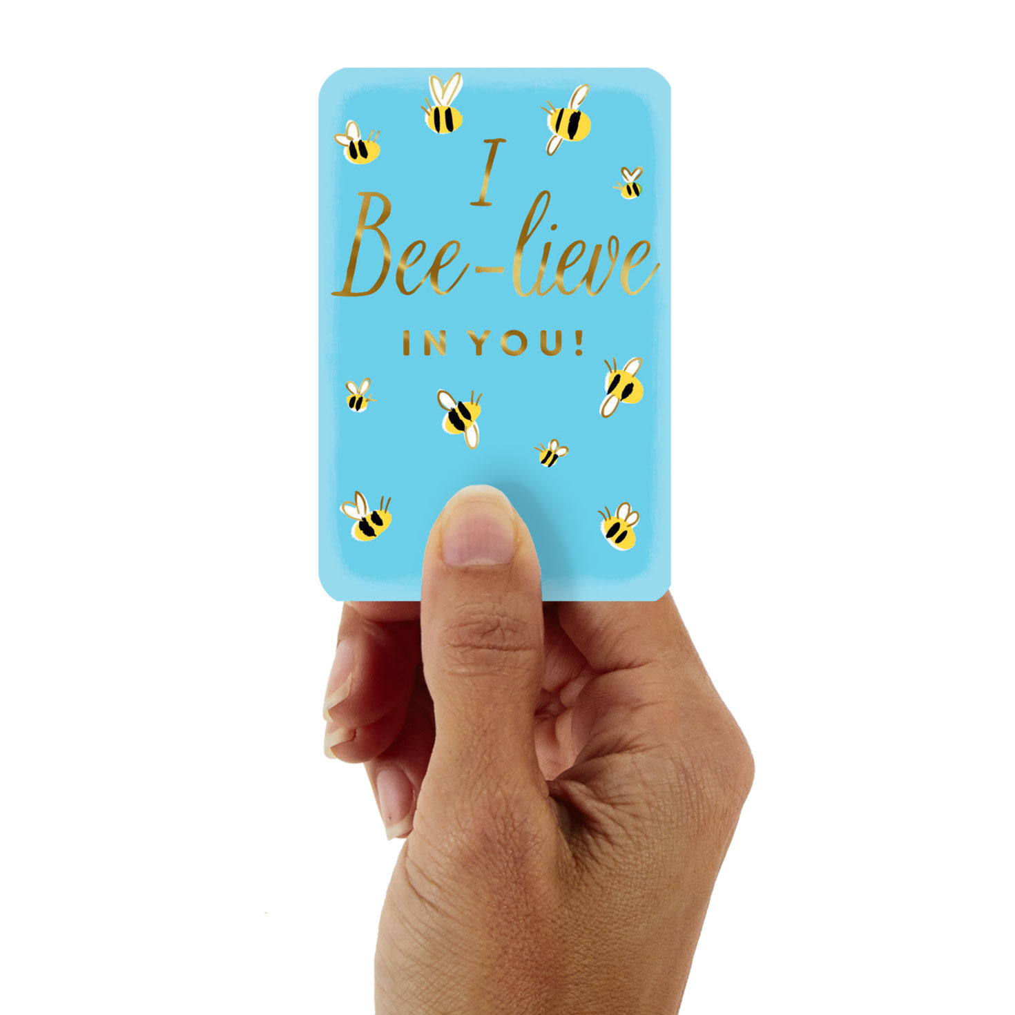 3.25" Mini I Bee-lieve in You Encouragement Card