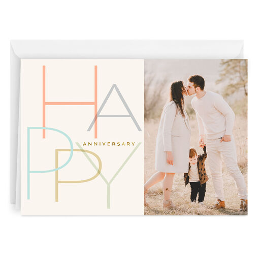 Personalized Always There for Each Other Anniversary Photo Card, 