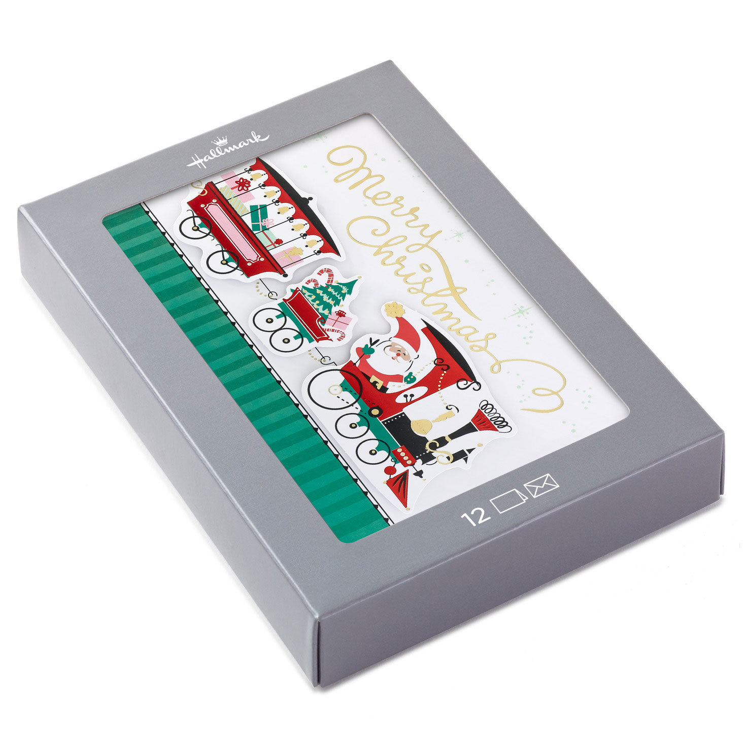 Santa's Christmas Train Boxed Christmas Cards, Pack of 12