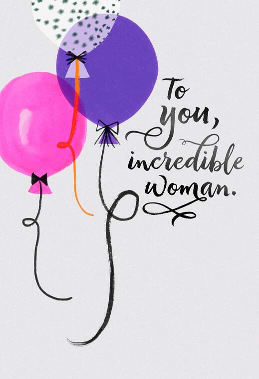 Jill Scott Balloons for an Incredible Woman Birthday Card, , large image number 1