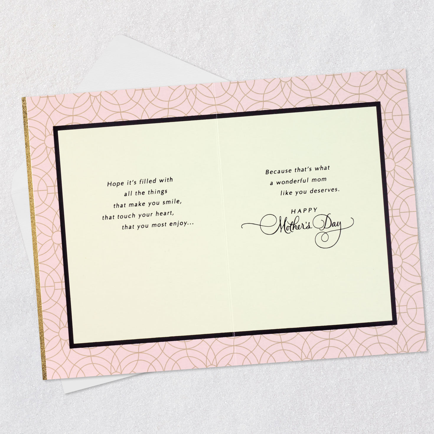 Vintage Butterfly and Flowers Mother's Day Card Open card with envelope image number 4