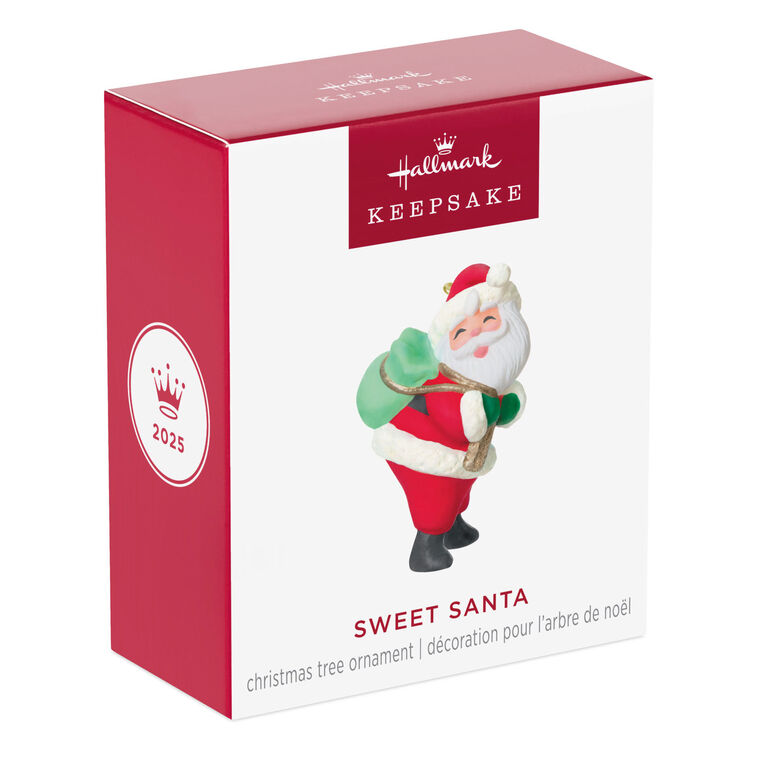 Vintage Santa With Green Sack Keepsake Ornament package front image number 7