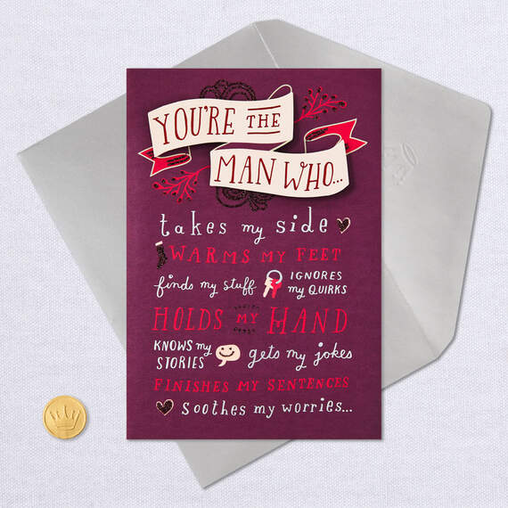 You're the Man Romantic Valentine's Day Card for Him, , large image number 5