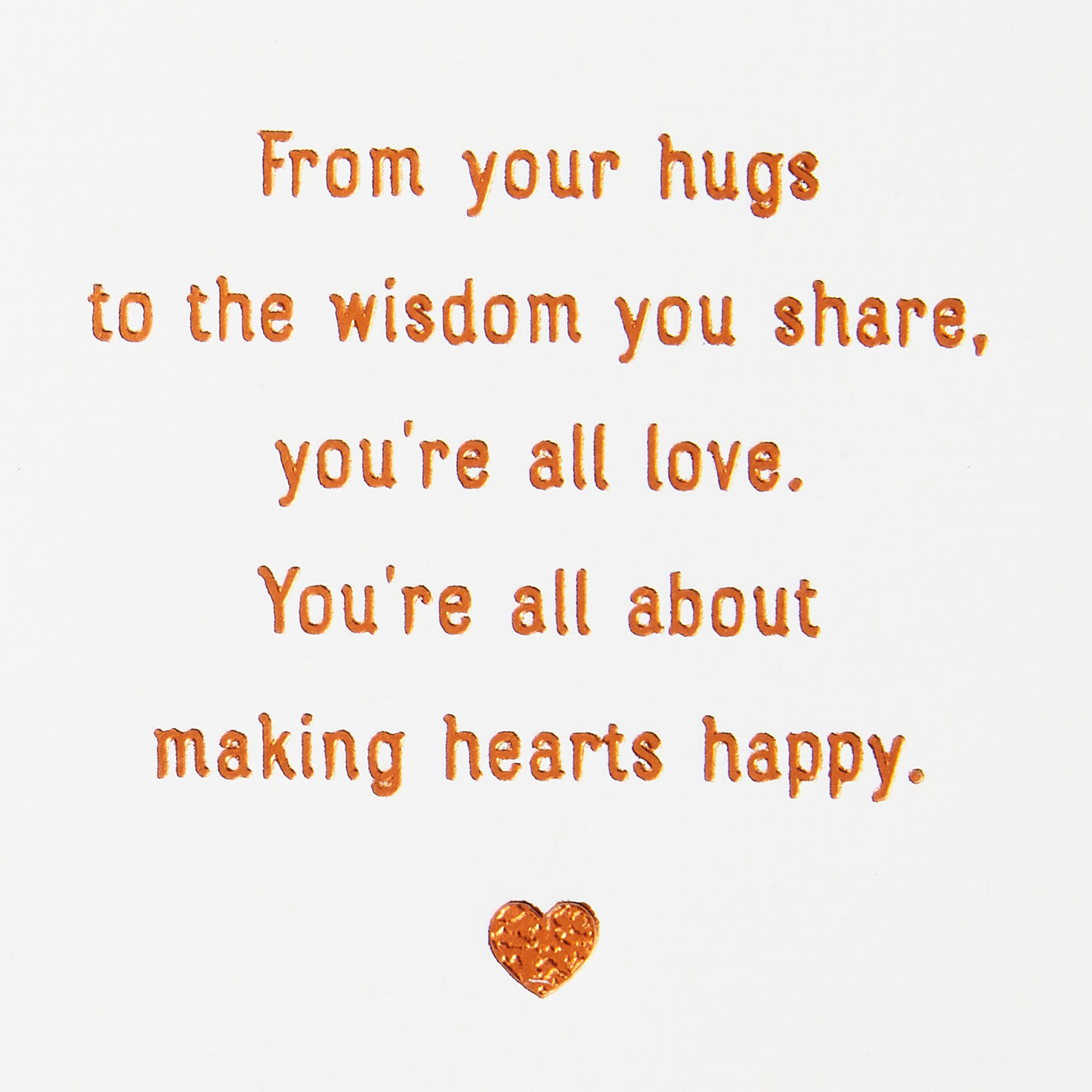 Copper Heart on Blue Burlap Grandpa Father's Day Card Sentiment image number 3