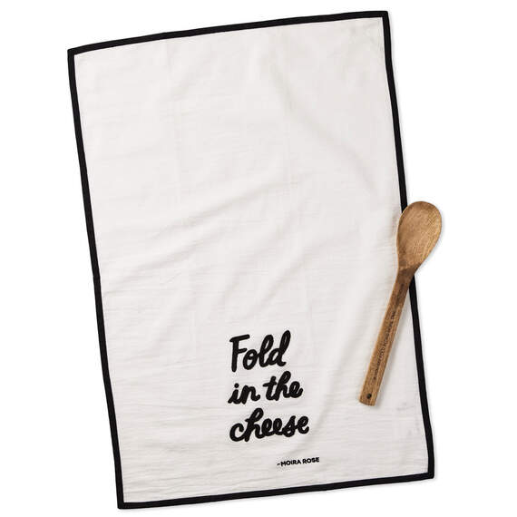 Schitt's Creek® Fold In the Cheese Tea Towel and Wooden Spoon, Set of 2, , large image number 2