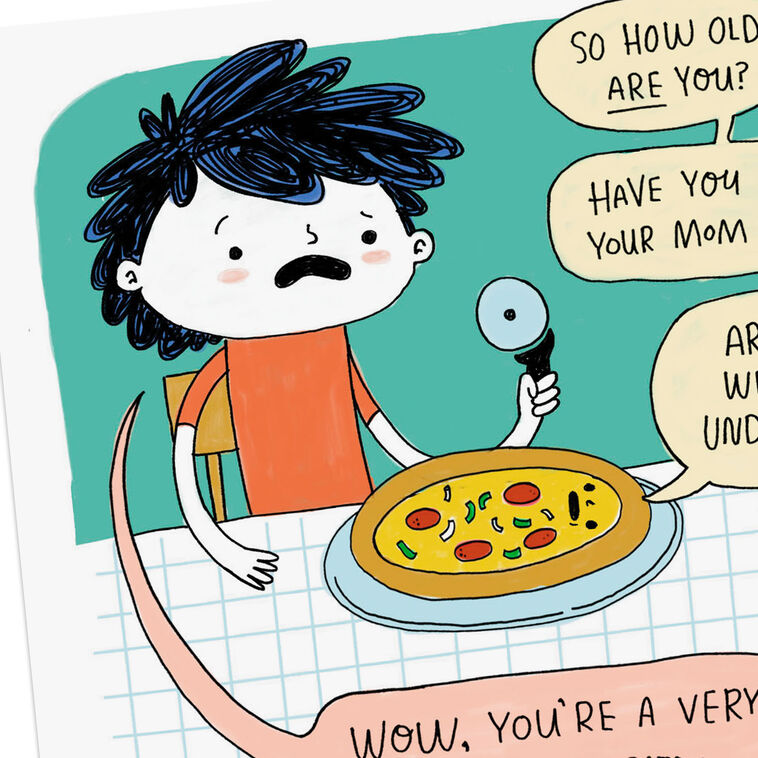 Overly Personal Pizza Funny Birthday Card Card Front Detail image number 4