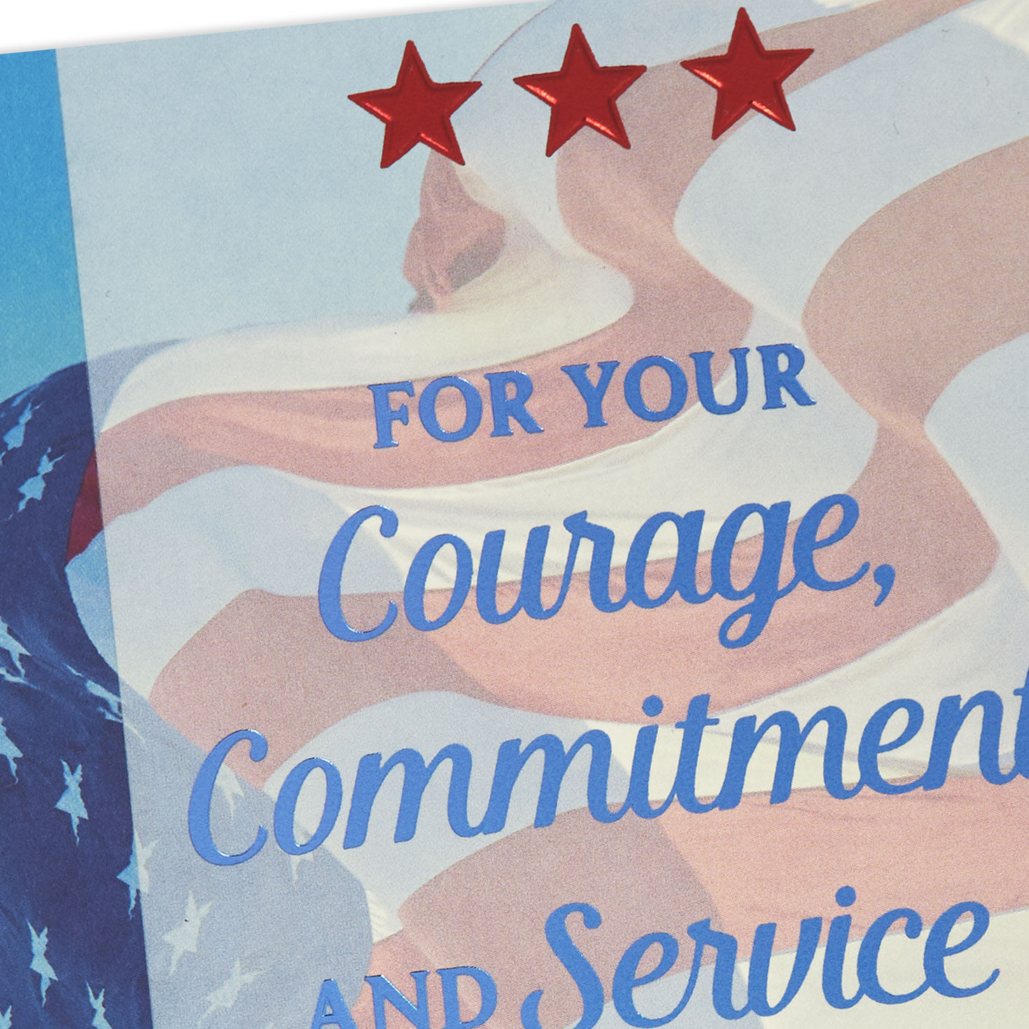 American Flag and Stars Military Appreciation Card  image number 4