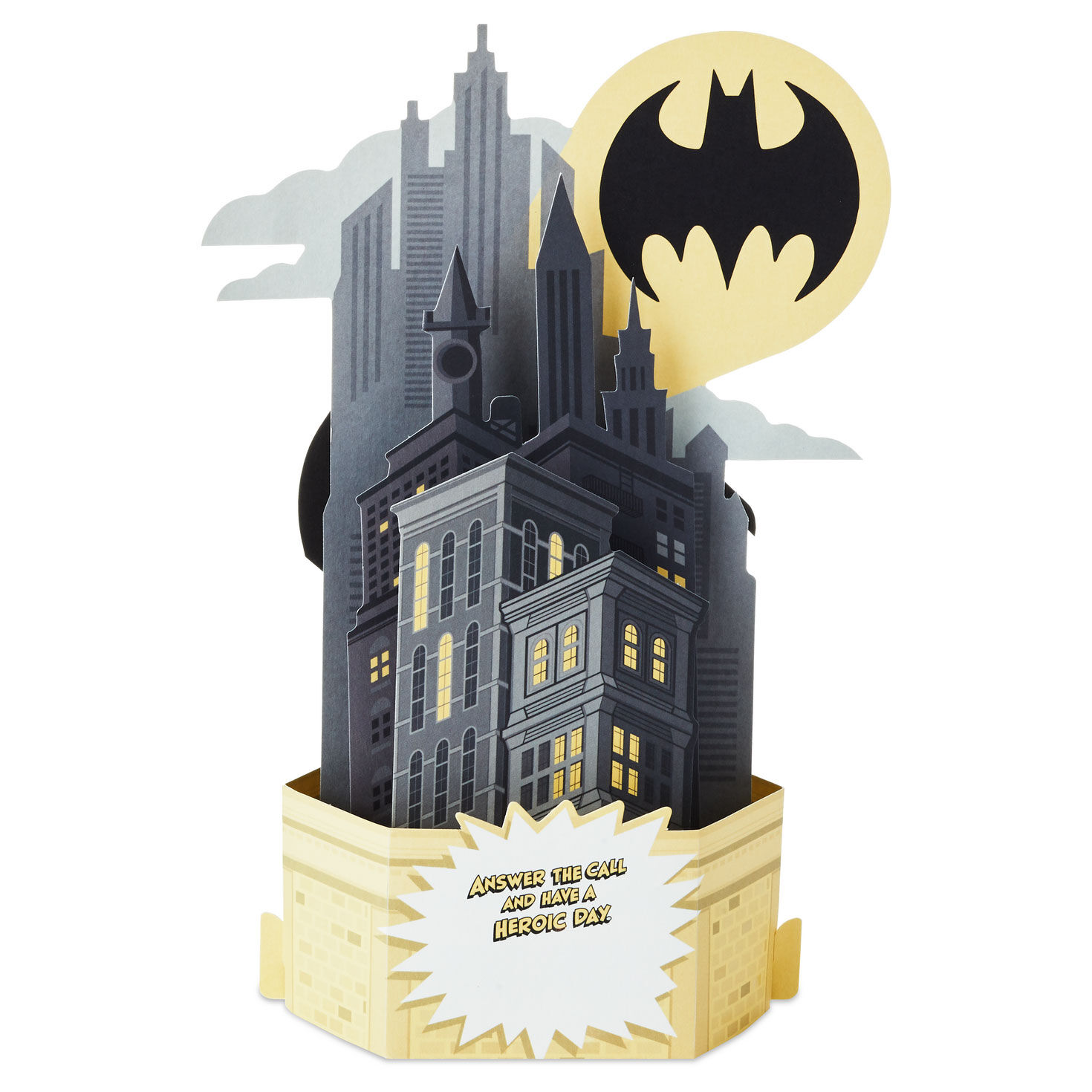 Batman With Bat-Signal 3D Pop-Up Card sentiment image number 2