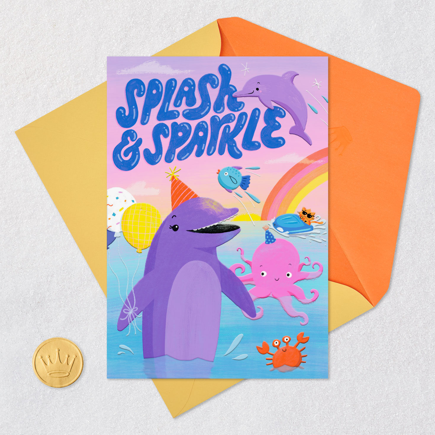 Splash and Sparkle Birthday Card for Girl, , large image number 5
