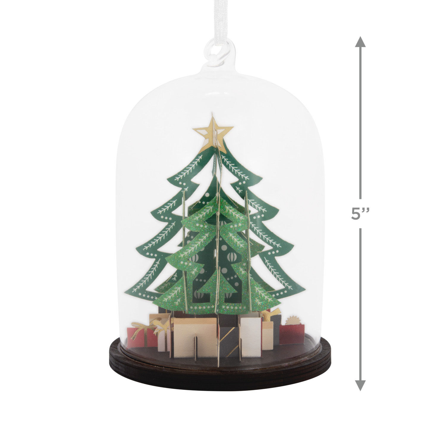 Signature Christmas Tree Cloche Glass and Paper Hallmark Ornament for only USD 28.99 | Hallmark