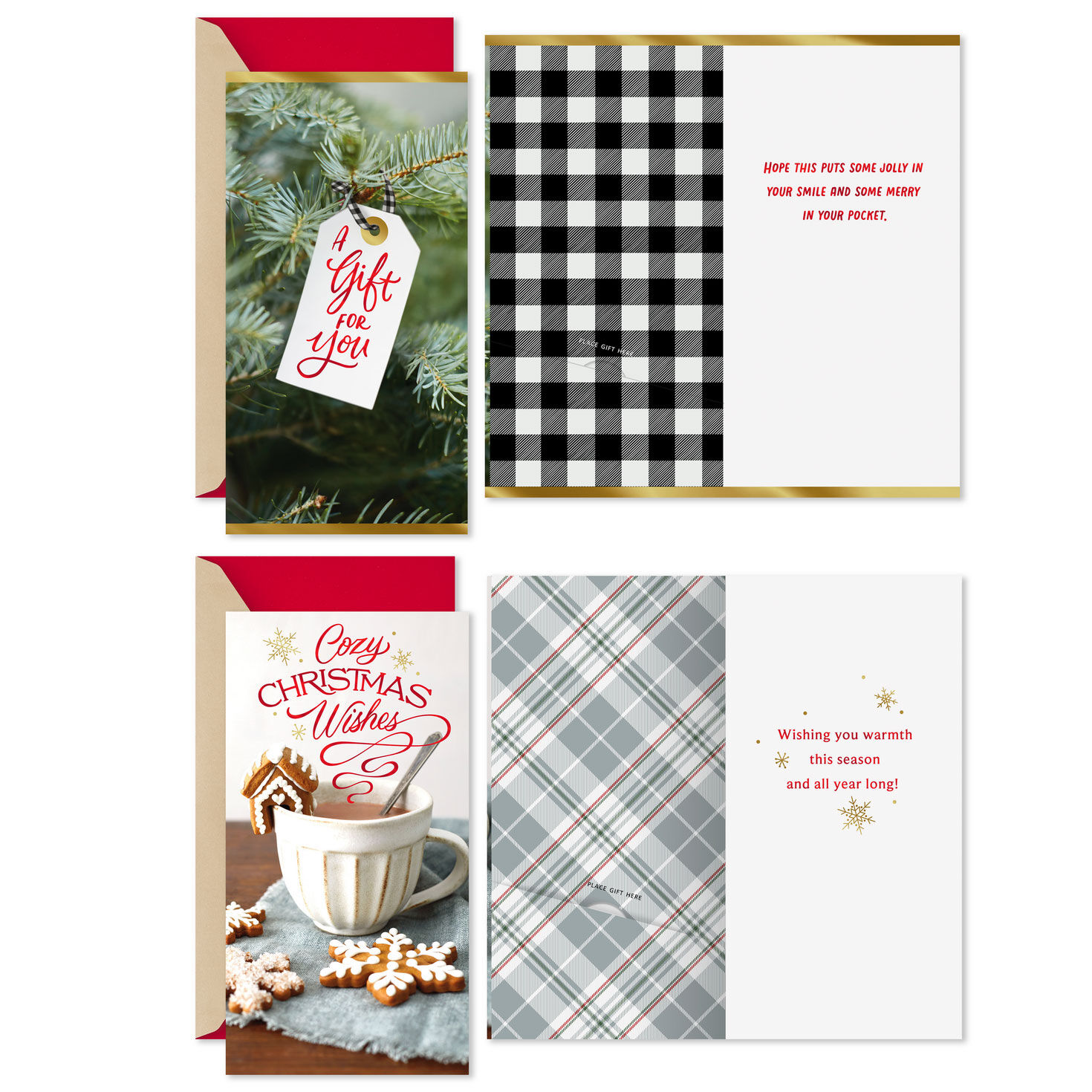 Homespun Cozy Christmas Cards Assortment Card Front with Sentiment image number 3