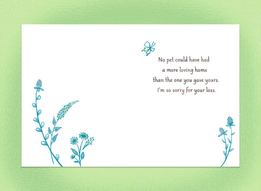 a loving home sympathy card for loss of dog greeting cards hallmark