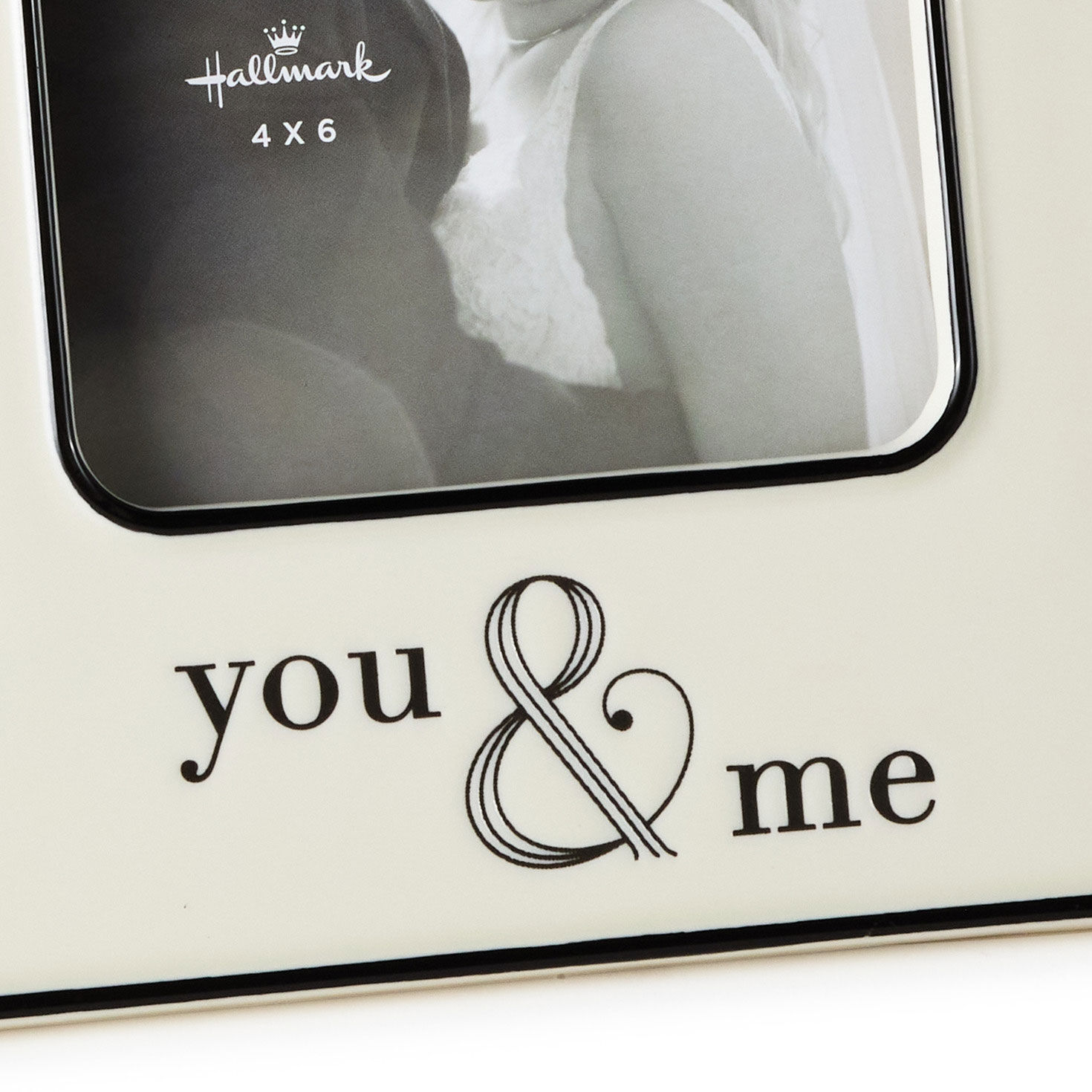 You & Me Cream Enamel Picture Frame upclose view image number 4