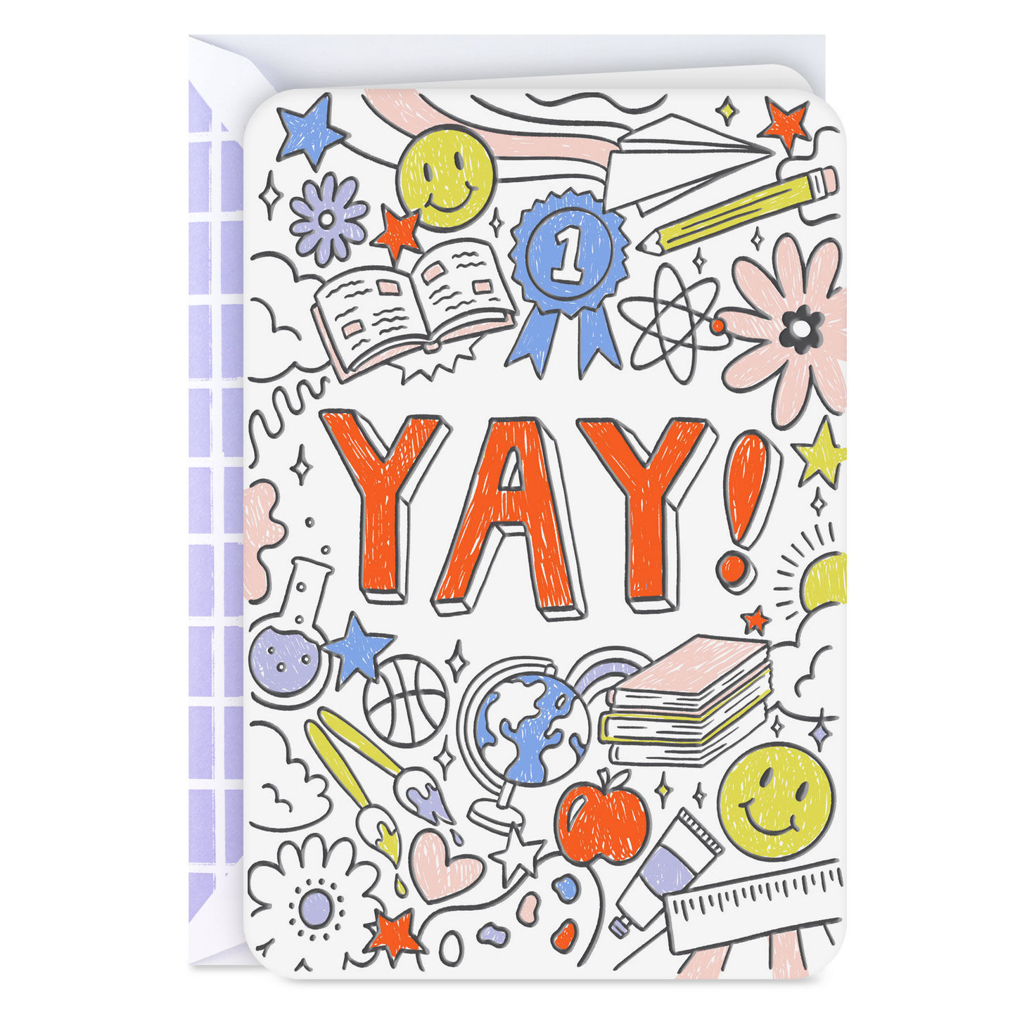 School Doodles Encouragement Card for Kids