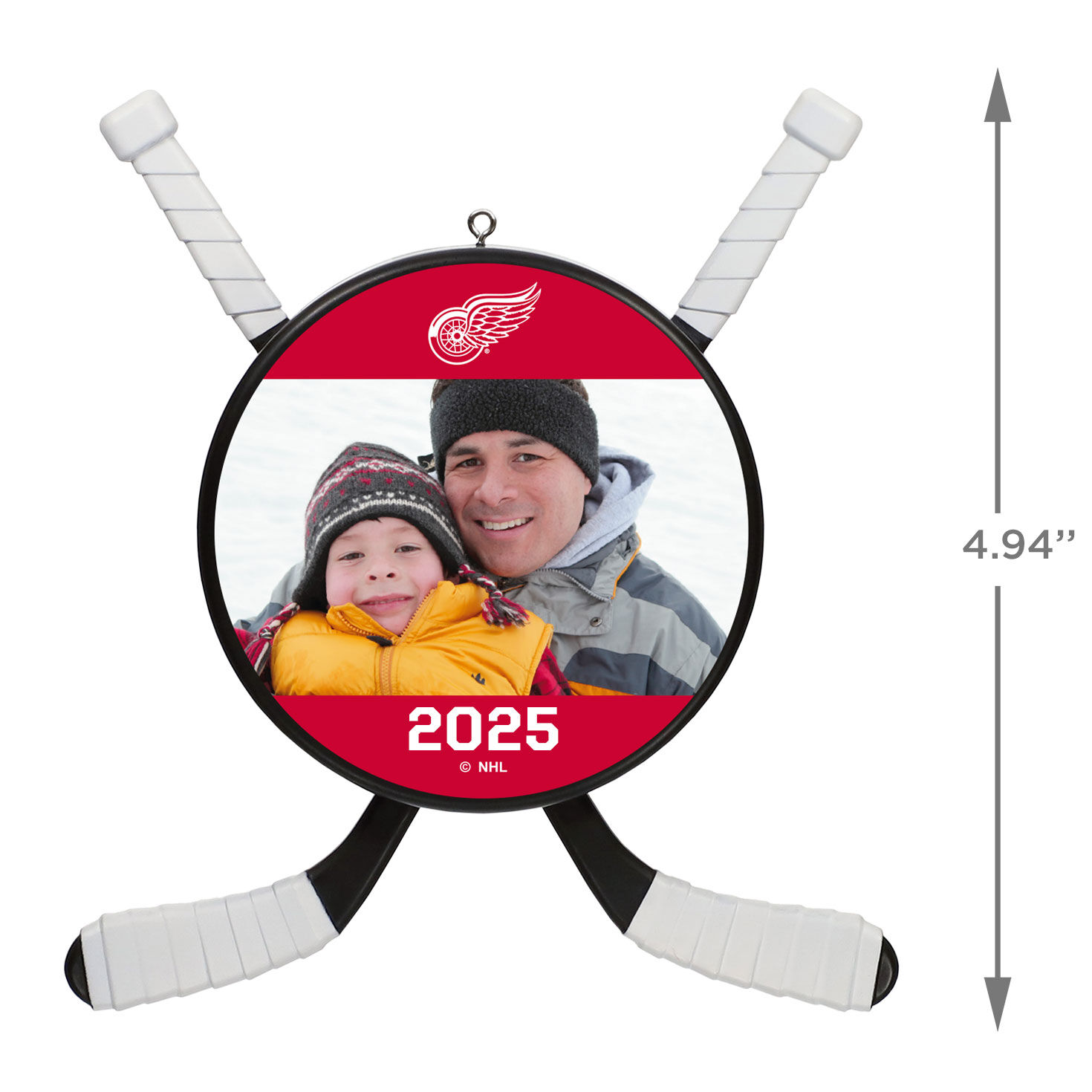NHL Detroit Red Wings® Hockey Personalized Ornament, Custom Photo and Text for only USD 30.99 | Hallmark