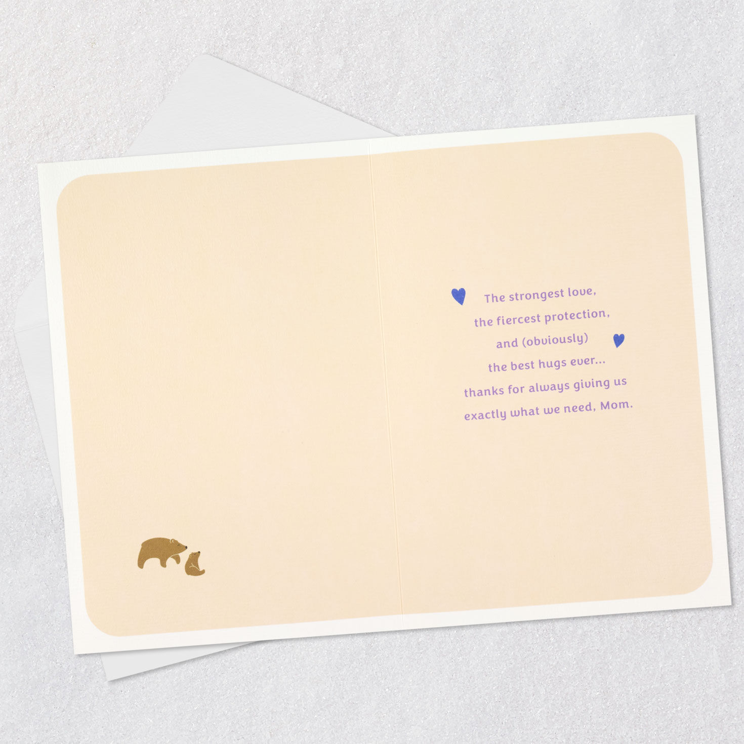 Mama Bear and Cubs Birthday Card for Mom From All Open card with envelope image number 3