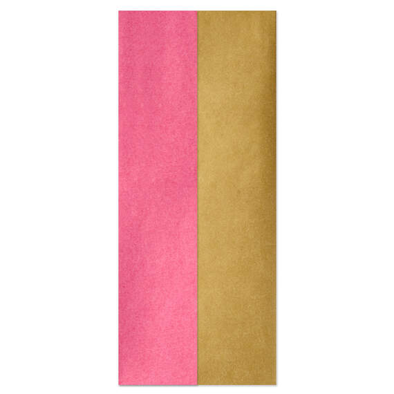 Hot Pink and Gold 2-Pack Tissue Paper, 4 Sheets