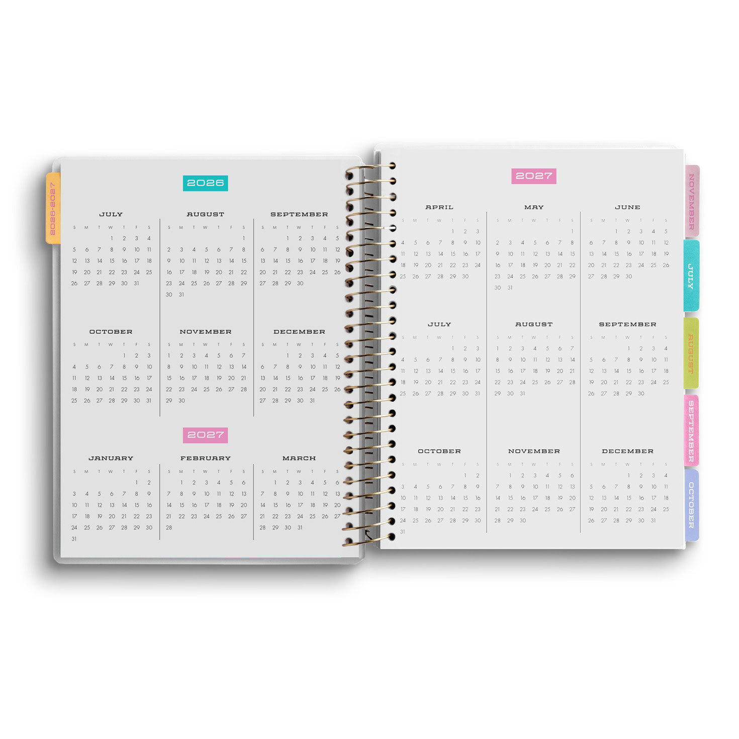 26-27 Bright Ombr&eacute; Planner With Bible Verses inside spread image number 2