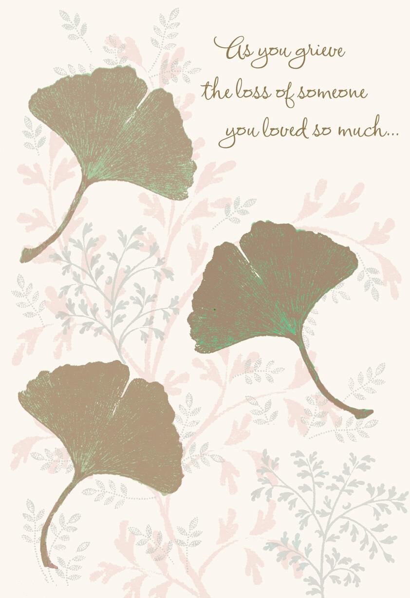 Ginkgo Leaves Sympathy Card