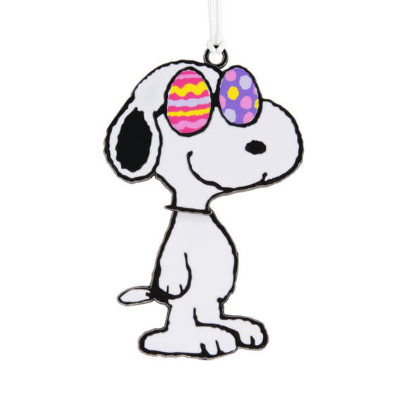 Peanuts® Snoopy With Easter Egg Glasses Moving Metal Hallmark Ornament