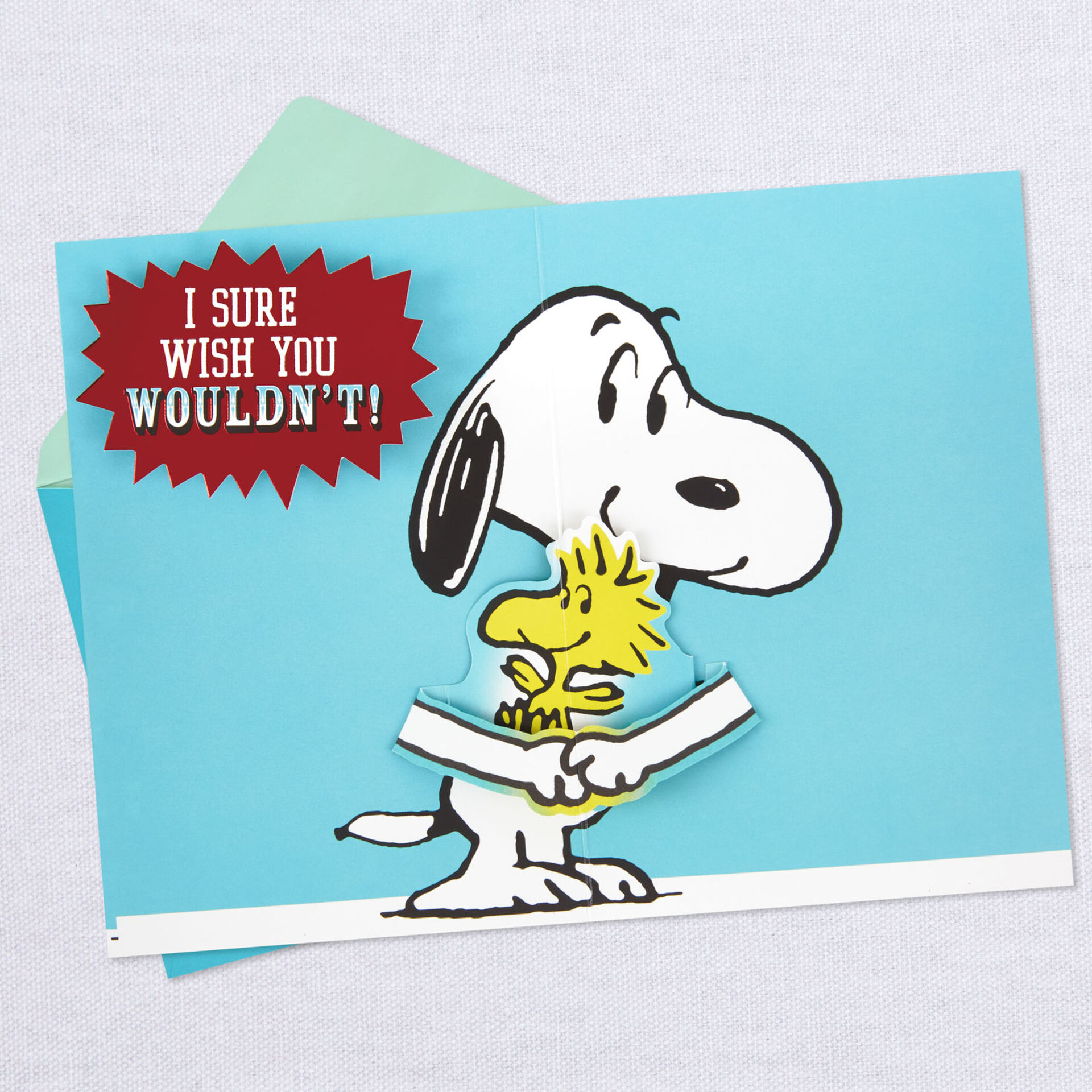 Peanuts® Snoopy Hug Pop Up Goodbye Card - Greeting Cards - Hallmark