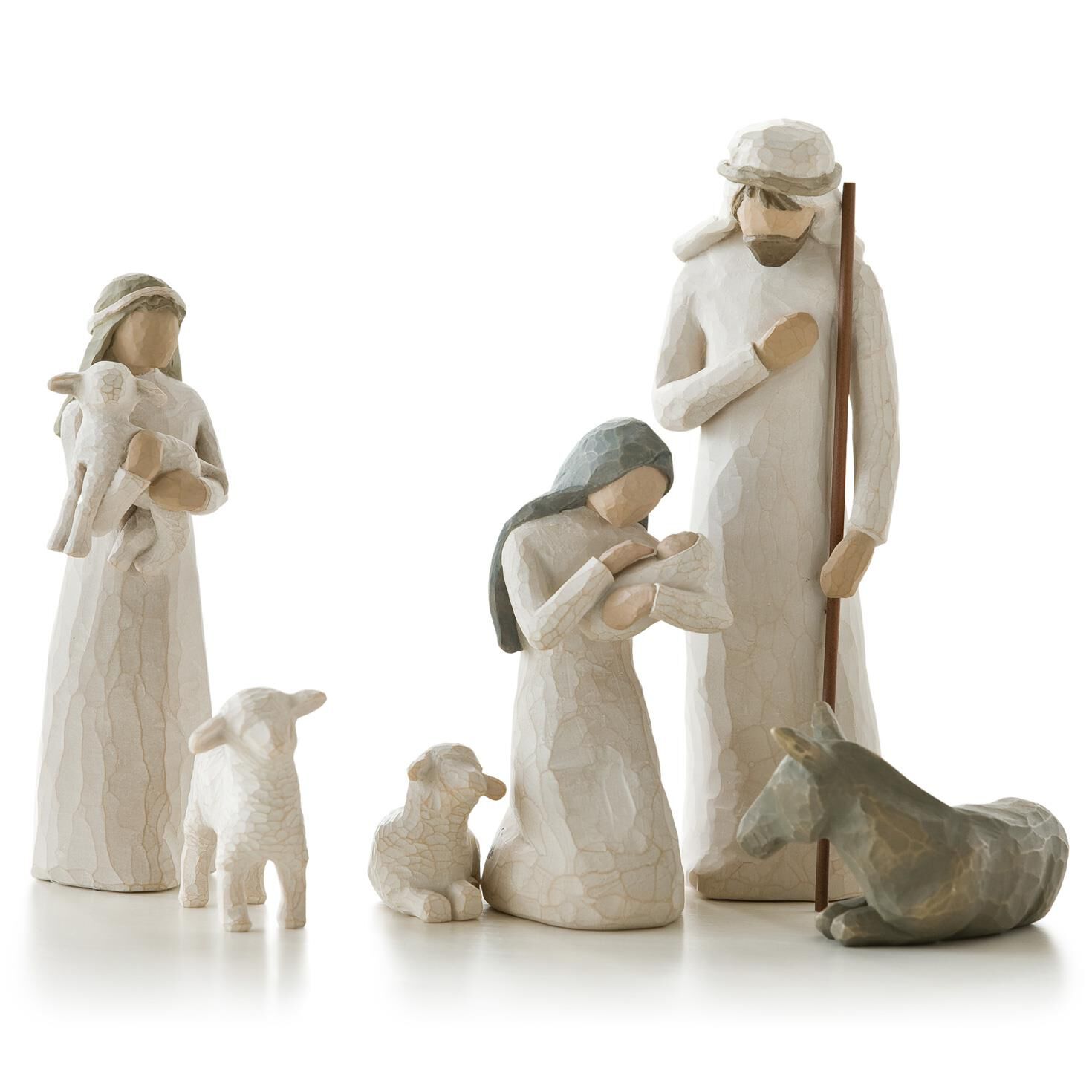 Willow Tree Three White Sheep Nativity Figurines