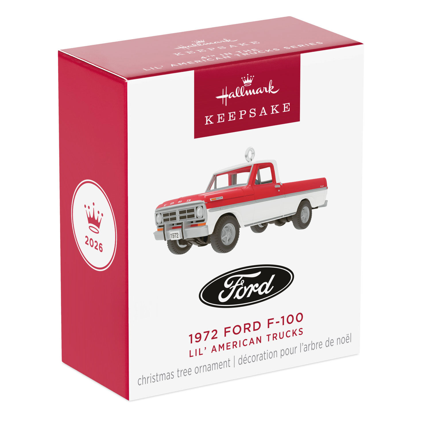 Red White Ford Truck Keepsake Ornament Package Front image number 7
