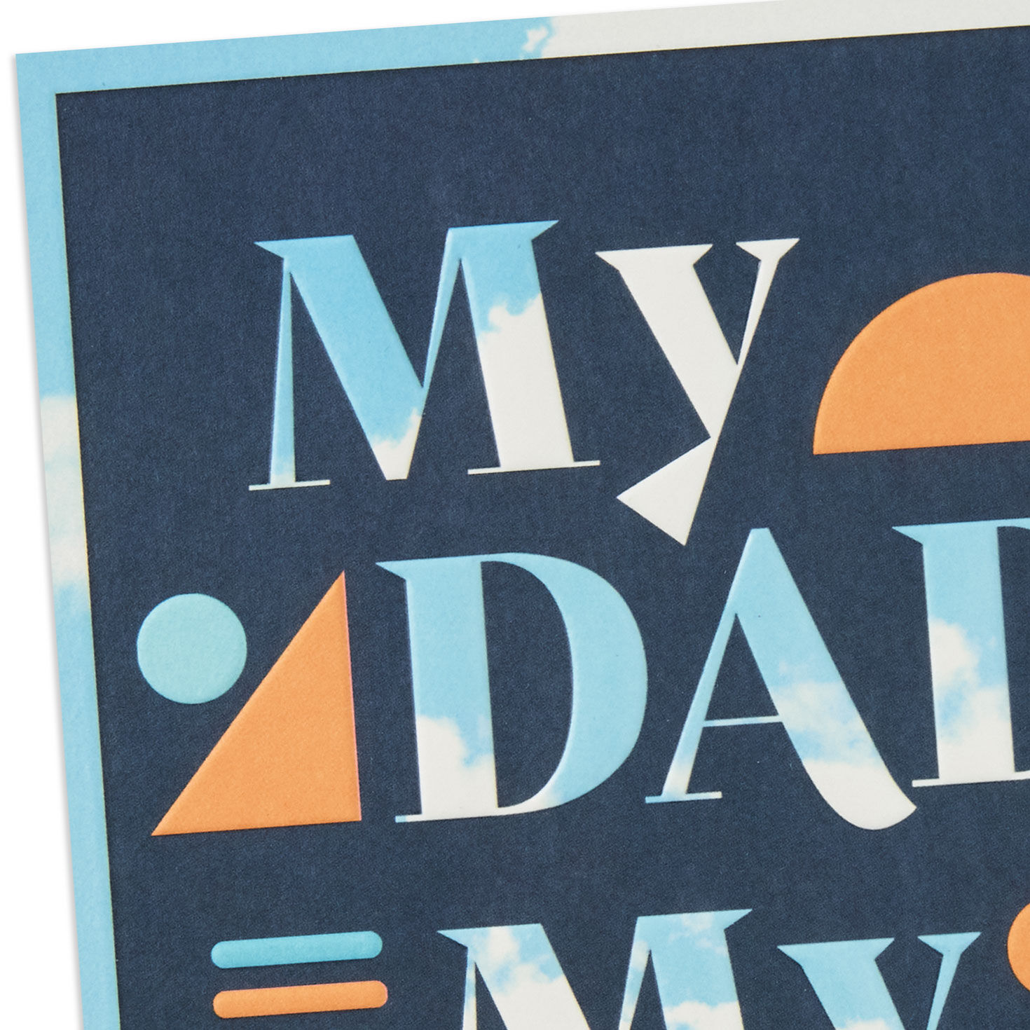 Lettering Over Blue Sky Birthday Card for Dad Card Front Detail image number 5