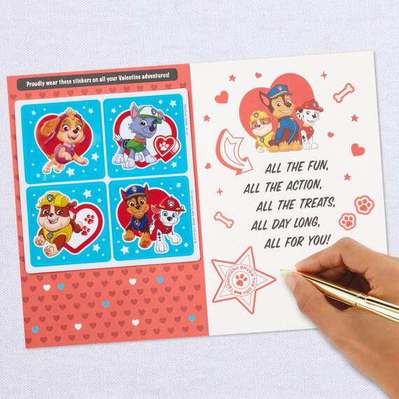 Nickelodeon Paw Patrol Valentine's Day Card With Stickers, , large image number 7