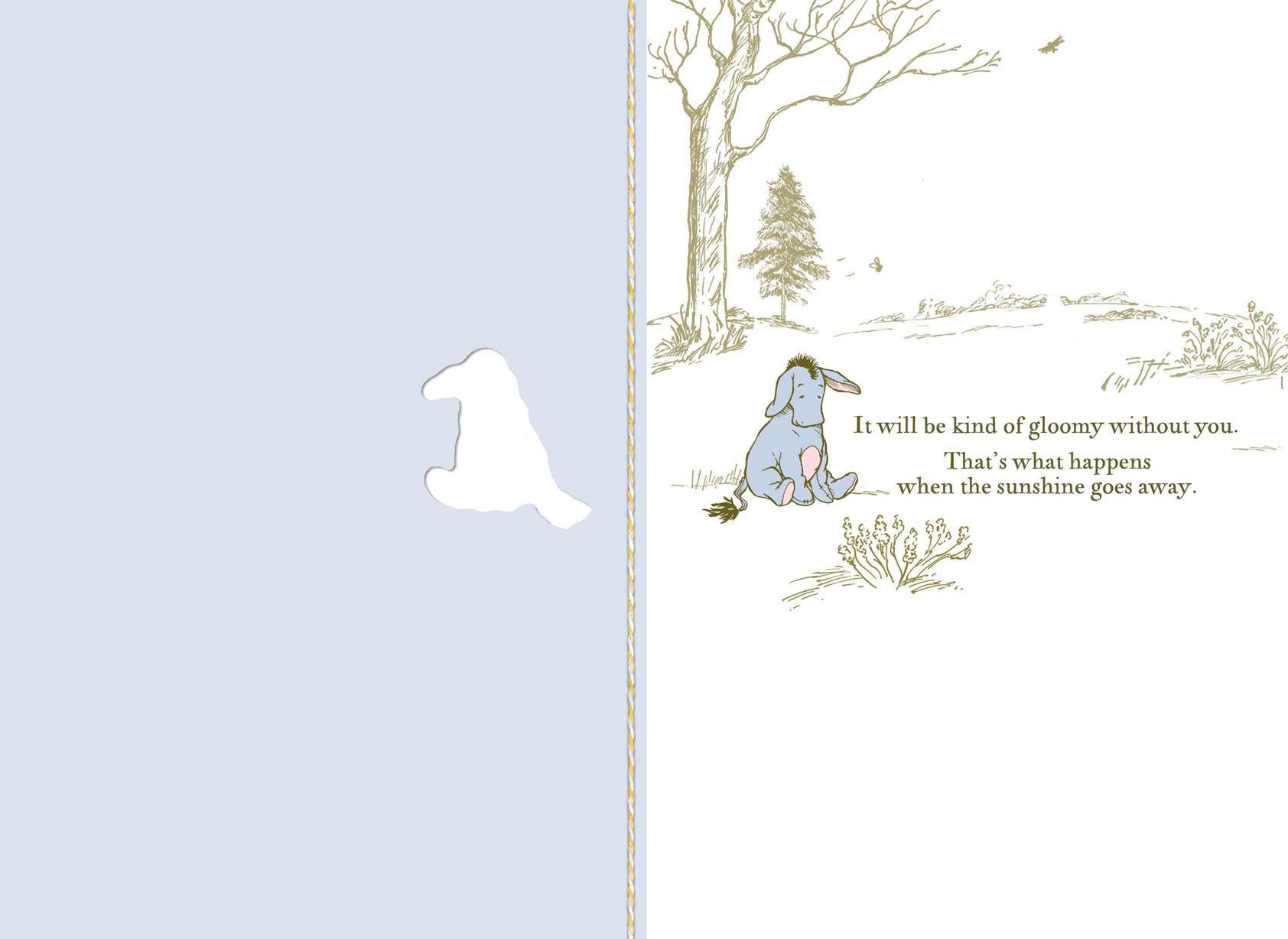 Winnie the Pooh Characters Goodbye Card From Group