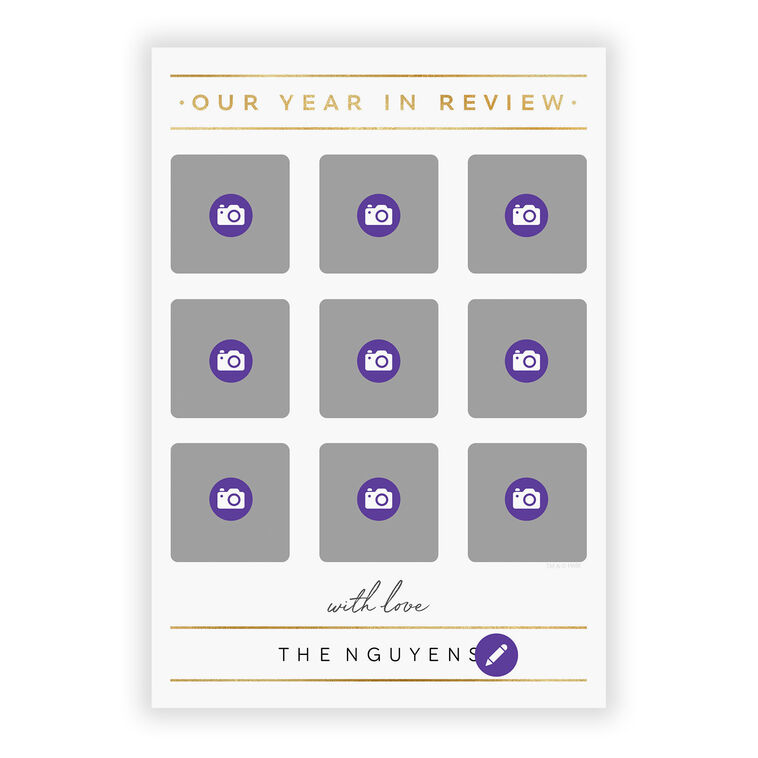 Our Year in Review Collage Flat Holiday Photo Card, , large image number 5