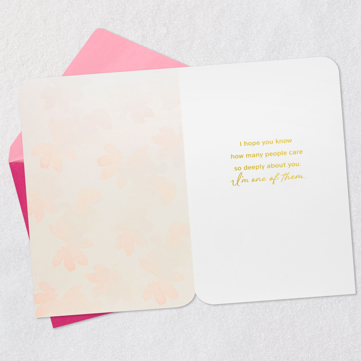 Flowers Care and Concern Mother's Day Card Open card with envelope image number 3