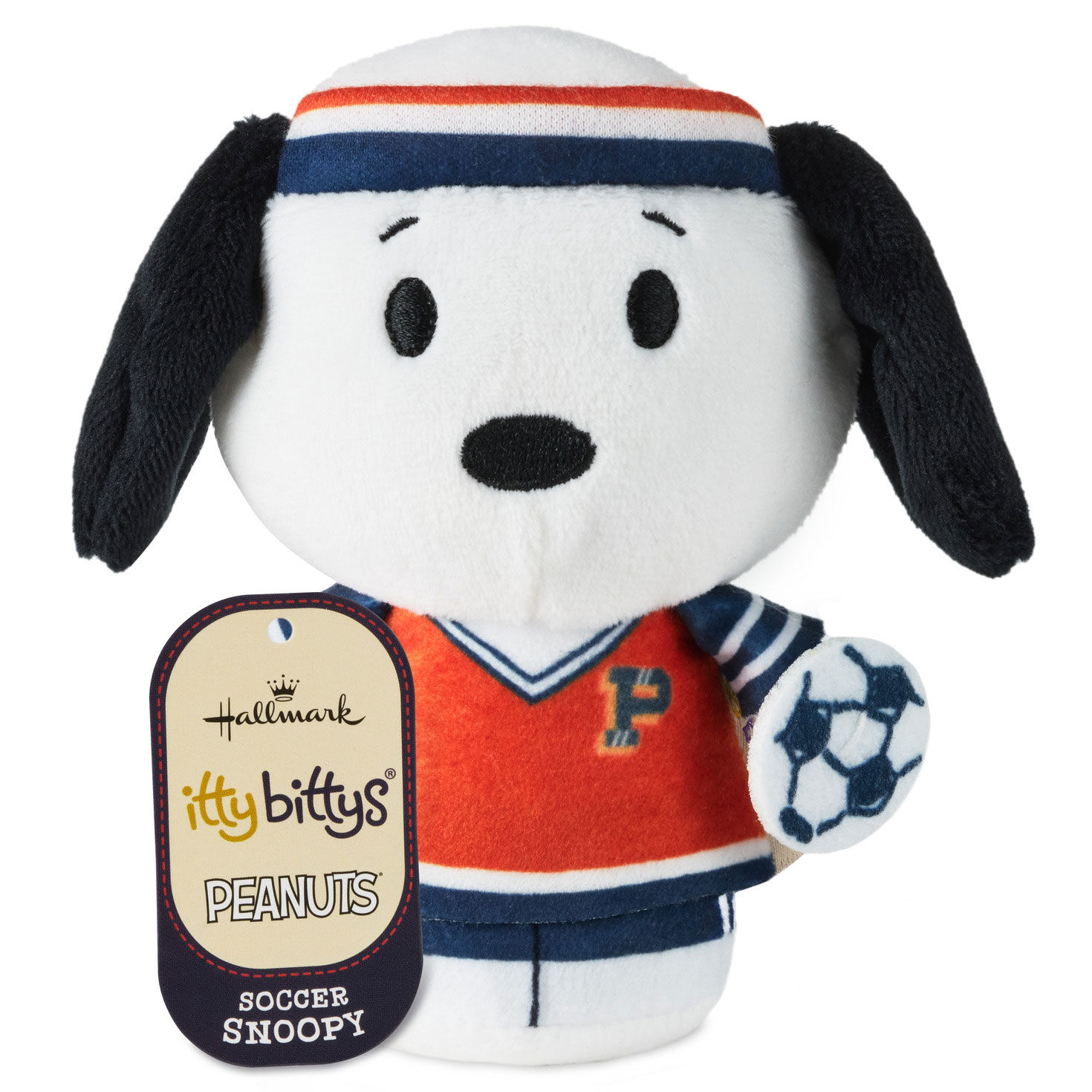 Peanuts Snoopy in Soccer Gear Plush itty bittys Front with tag image number 2