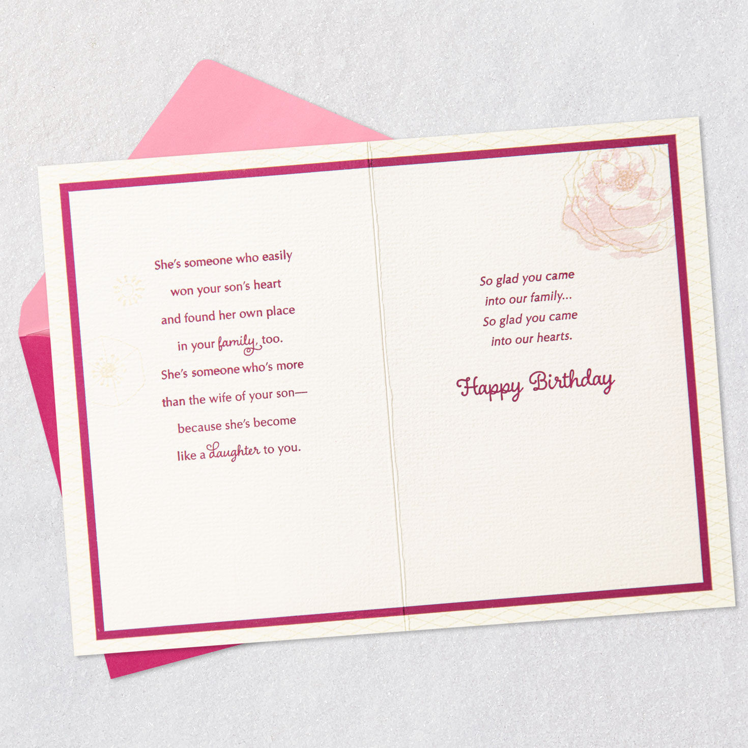 Glad You're in Our Family Birthday Card for Daughter-in-Law for only USD 5.59 | Hallmark