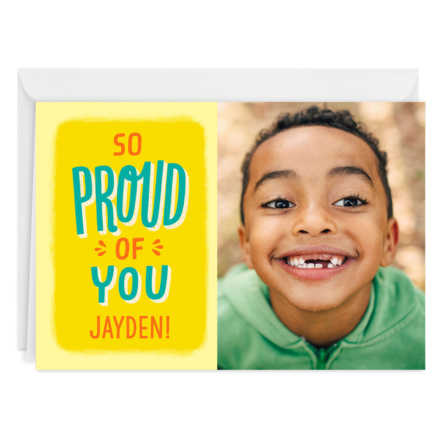 Personalized So Proud of You Photo Card