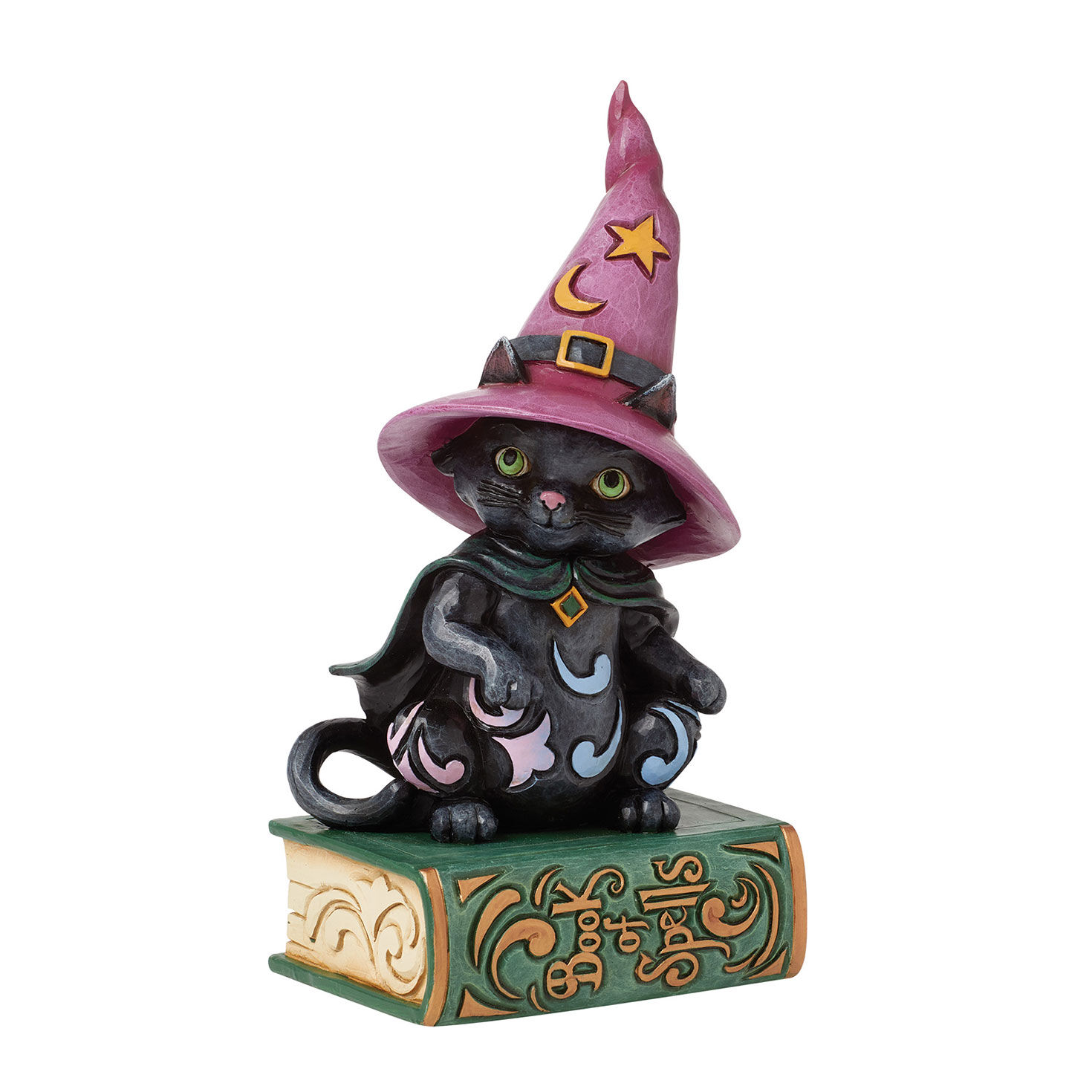 Jim Shore Black Cat on Book Halloween Figurine, 5.7" H for only USD 34.99 | Hallmark
