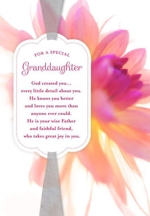 God Created You, Granddaughter Birthday Card, , large image number 1