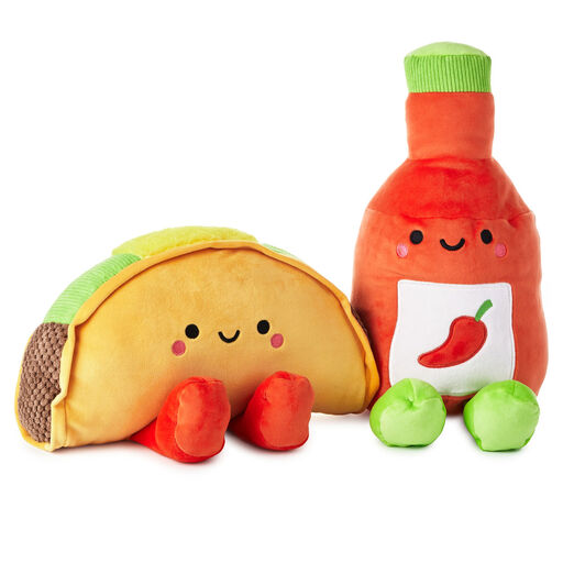 Large Better Together Taco and Hot Sauce Magnetic Plush, 16", 