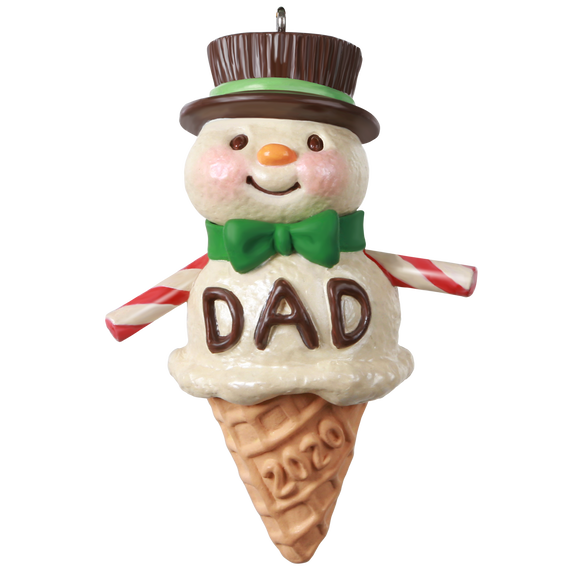 Dads Are Sweet Snowman Ice Cream Cone Ornament, , large image number 7