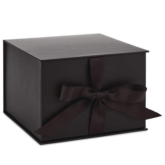 Black 5x7 Large Gift Box With Shredded Paper Filler