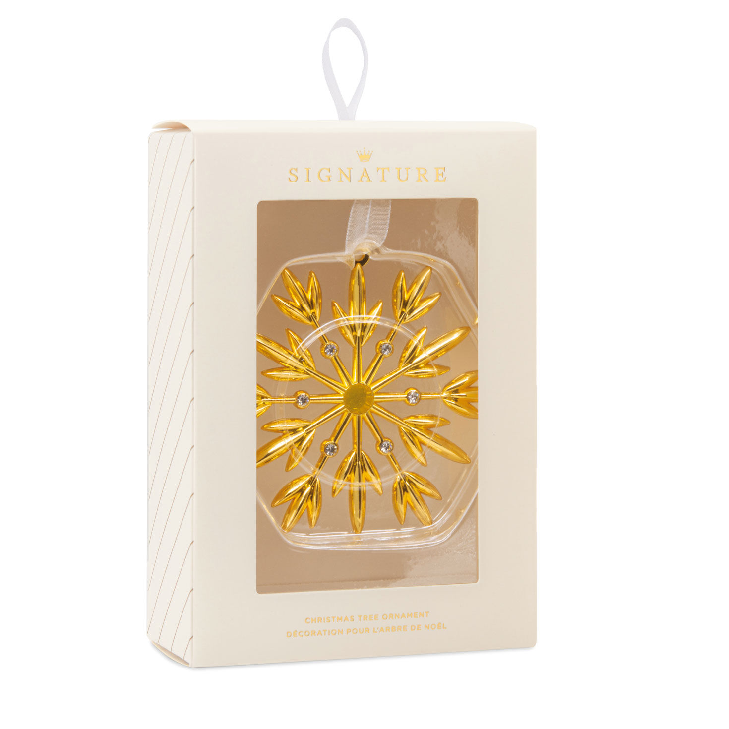 Gold Snowflake Christmas Ornament package front image number 7