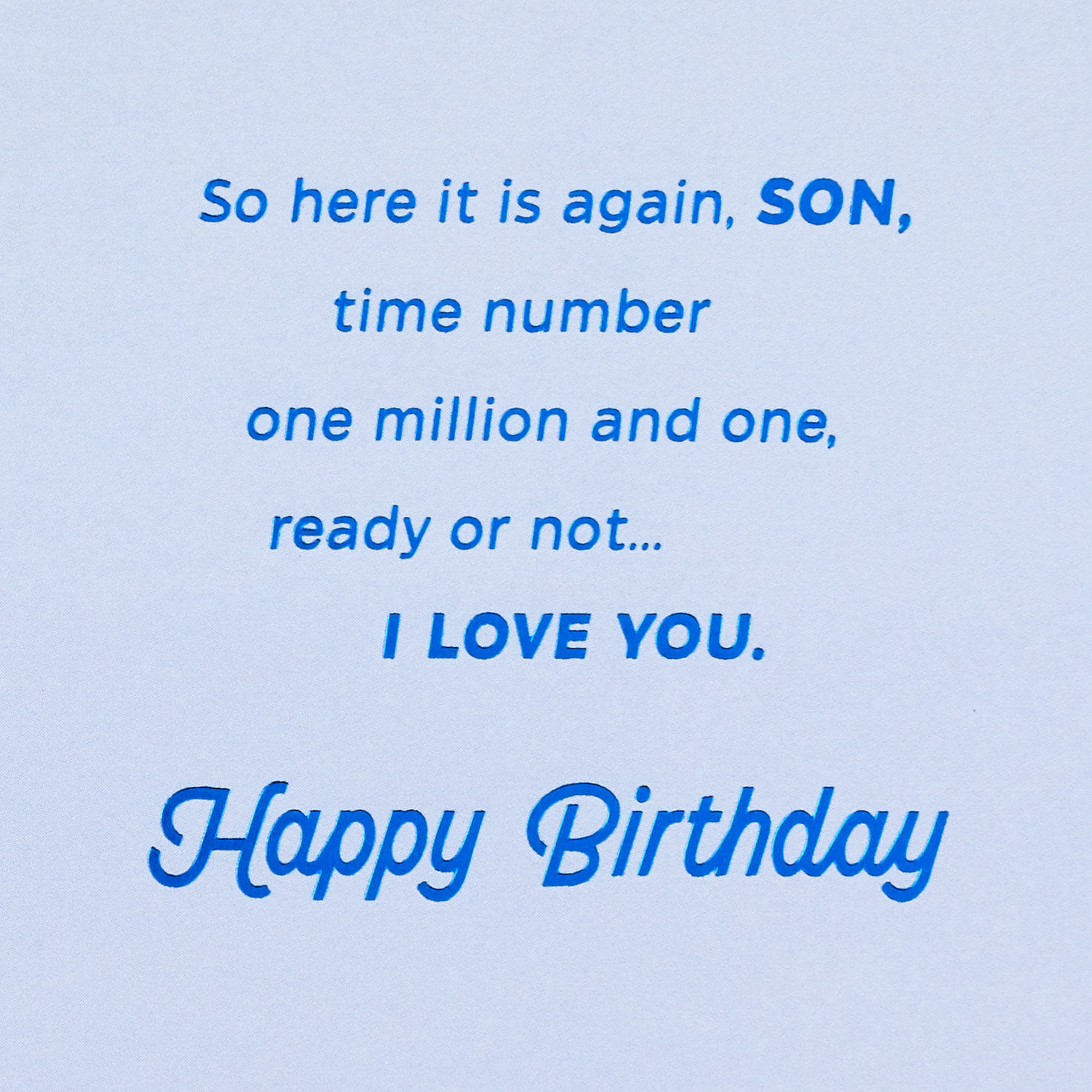 Love You a Million Times Birthday Card for Son, , large image number 3