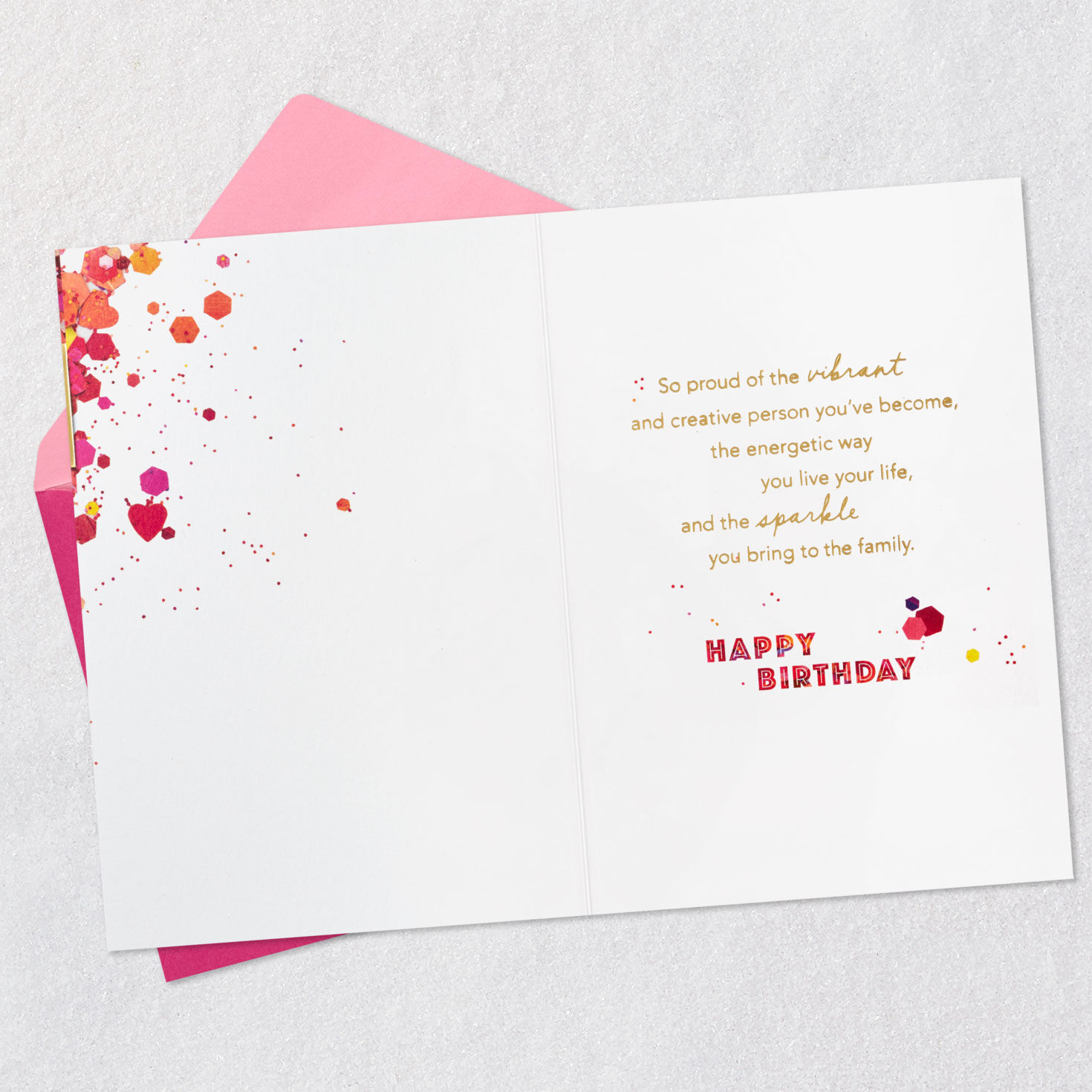 Proud of the Sparkle You Bring to Our Family Birthday Card for Daughter, , large image number 3